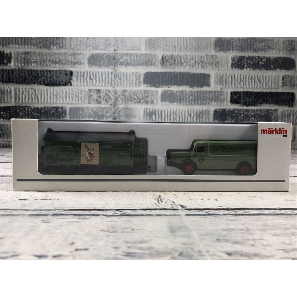 Marklin HO Museum 2005 Freight Car with Truck Wurttemberg Seed Co. NEW # 48005